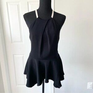 Rachel Roy Peplum Hem Open Back Tank Top